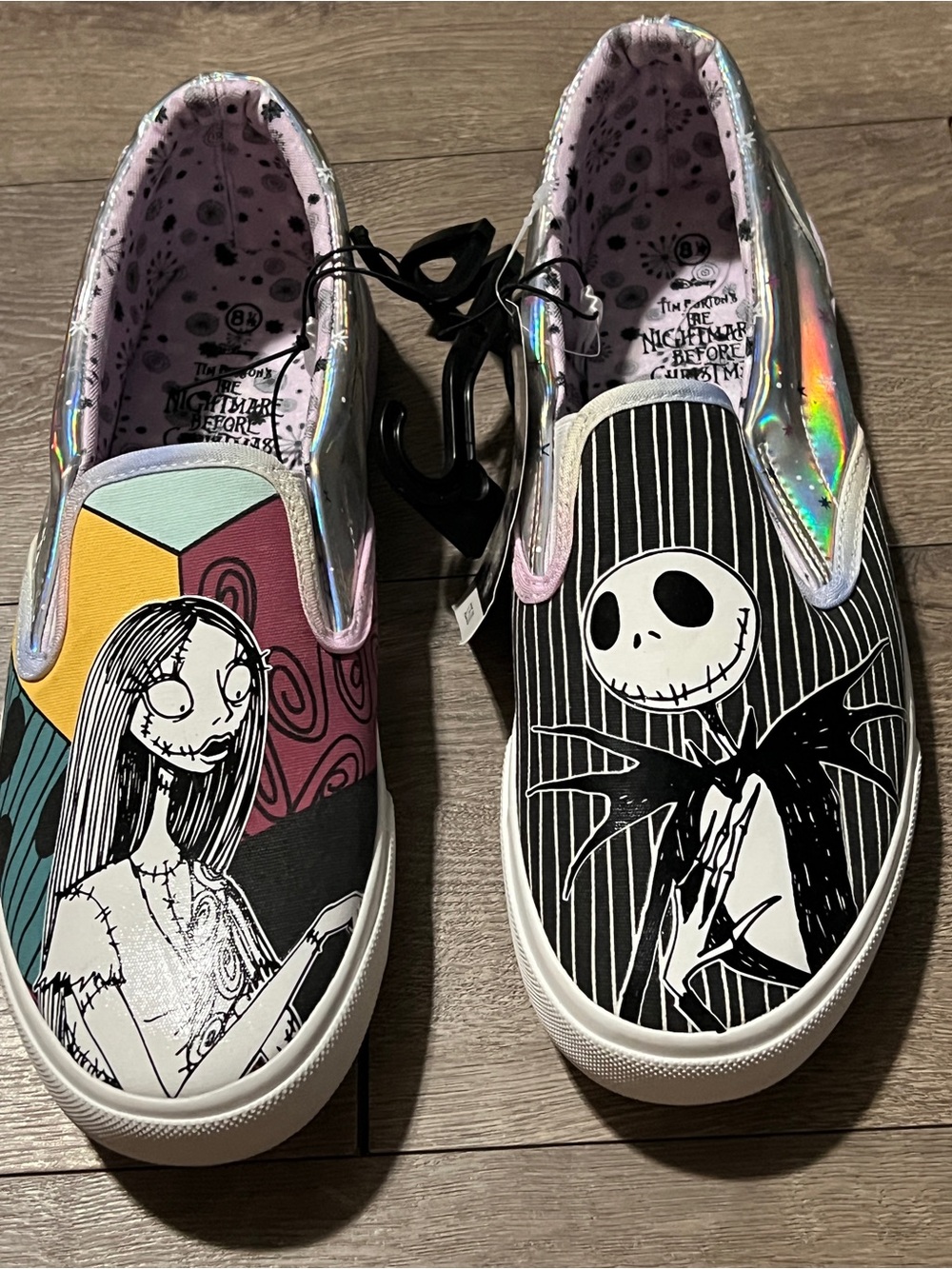 The Nightmare Before Christmas Slip On Sneakers Size 8.5 New